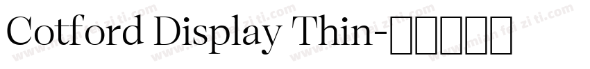 Cotford Display Thin字体转换